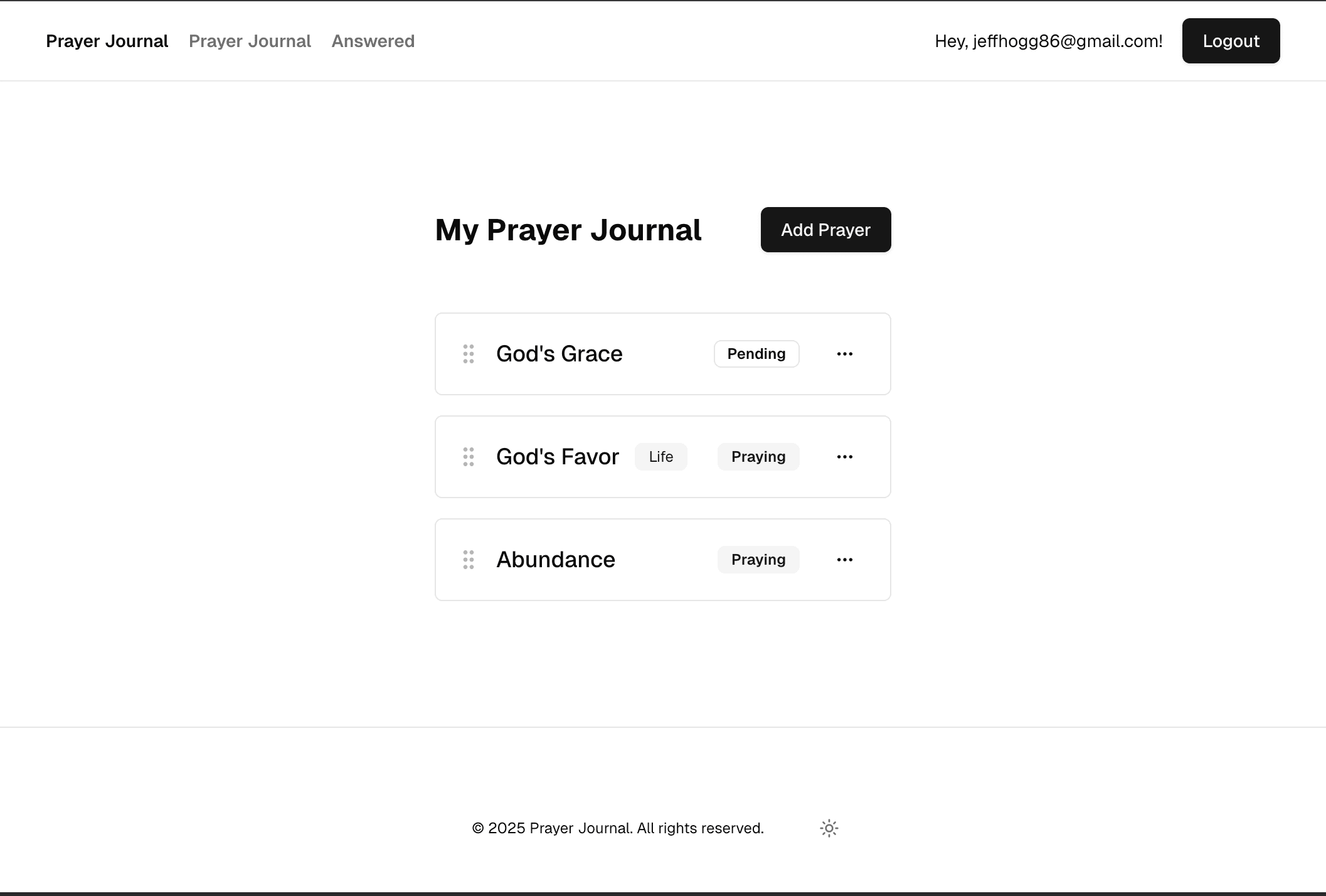 Prayer Journal